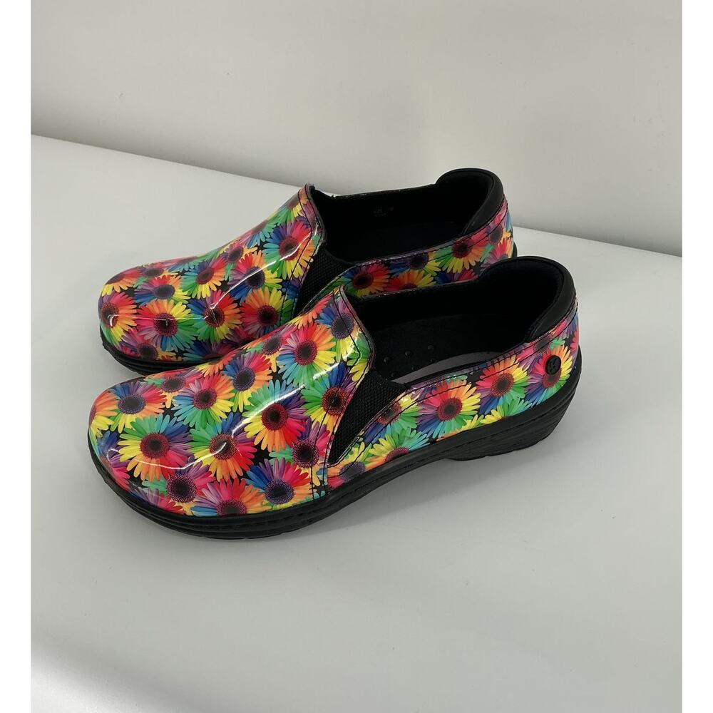 KLOGS Moxy Womens 7M Floral Nurse Clogs Slip Resistant Comfort Work Shoes